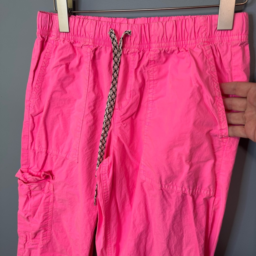 Aerie Baggy Cargo Skater Pants Coral Sun Pink Women’s XS 100% Cotton - Picture 4 of 15